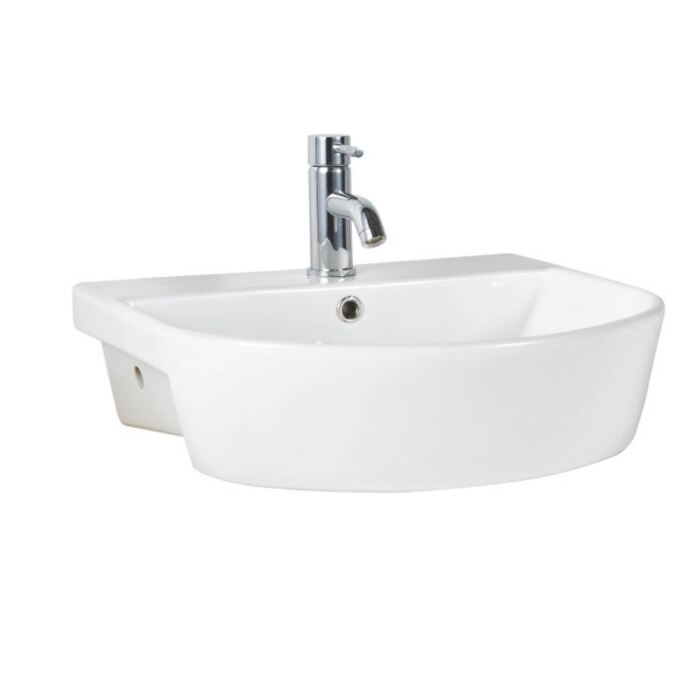 Ceramic Semi-Recessed Basin