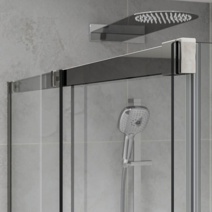 Quadrant 8mm Sliding Door Enclosure, Tray & Waste - Image 5