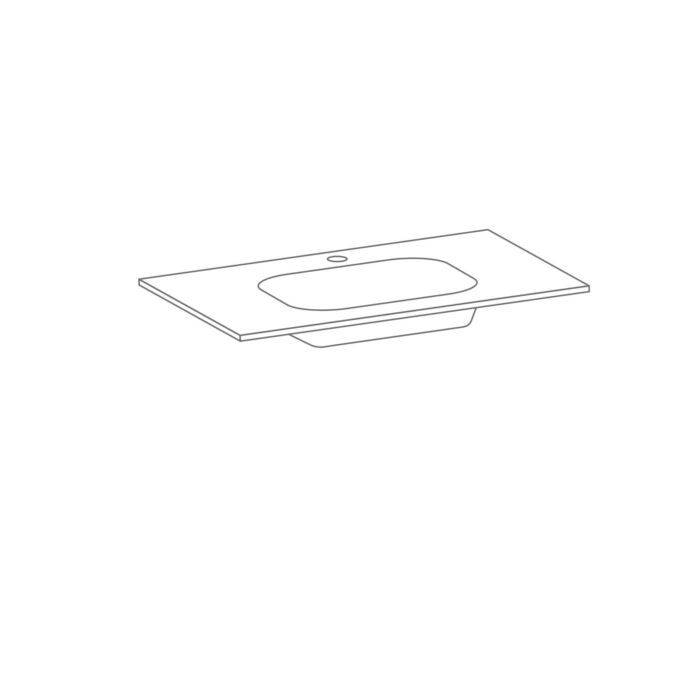 Round Ceramic 1 Taphole Basin