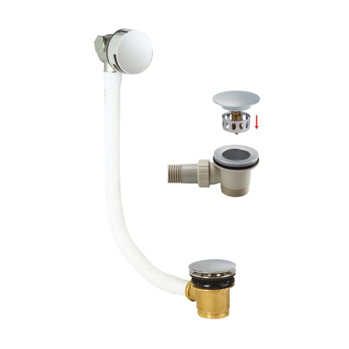 Easy Clean Bath Waste & Round Overflow Filler - Image 2