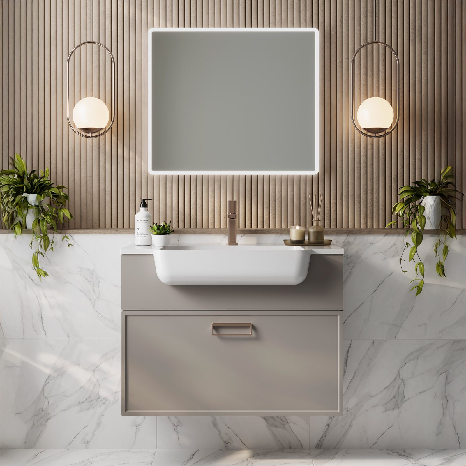 Single Drawer Wall Mounted Unit & Basin - Image 12