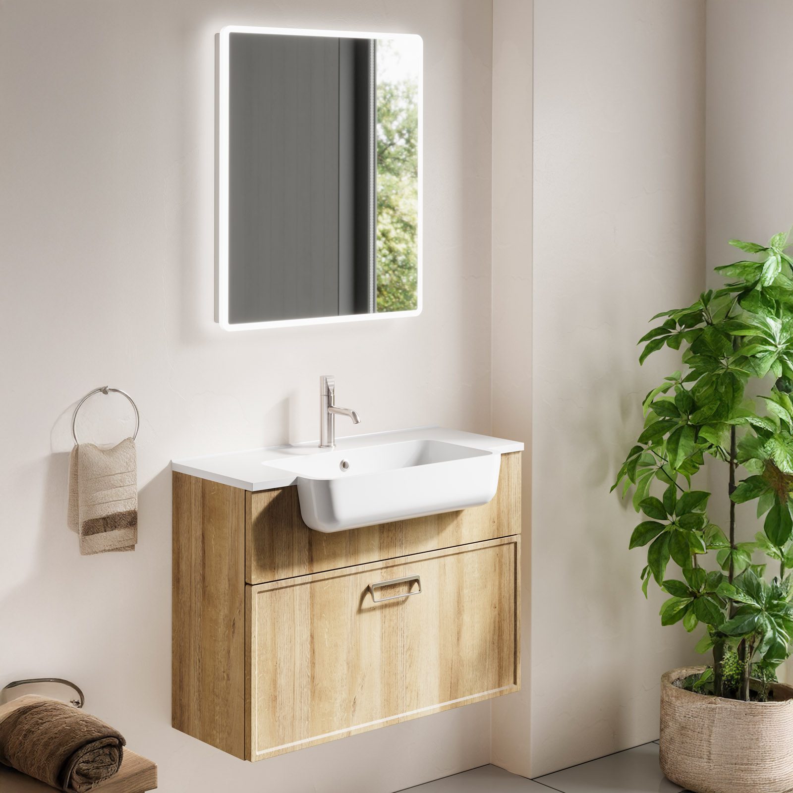 Single Drawer Wall Mounted Unit & Basin - Image 13