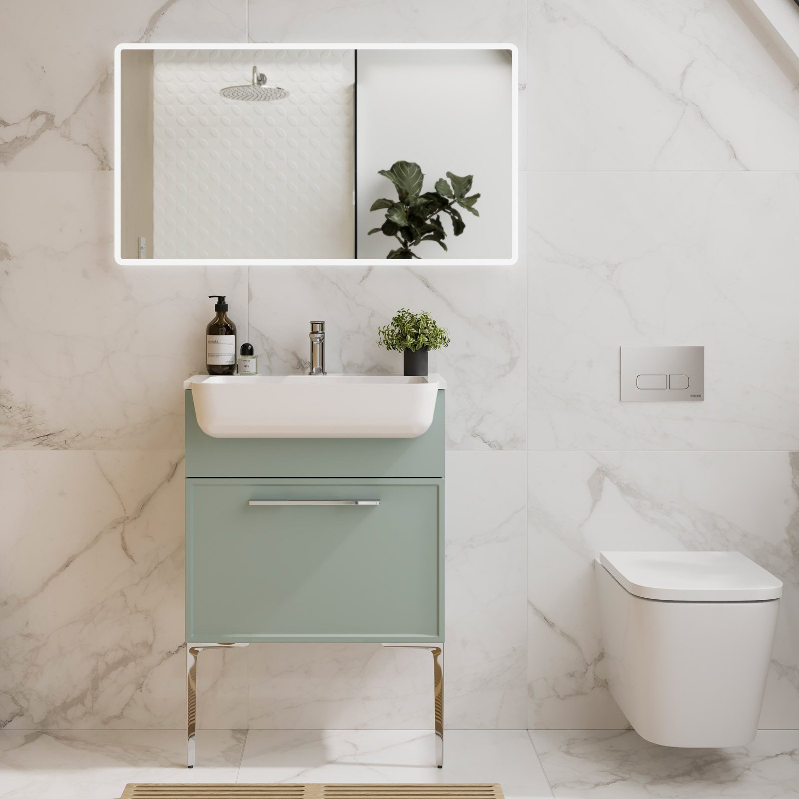 Single Drawer Wall Mounted Unit & Basin - Image 9