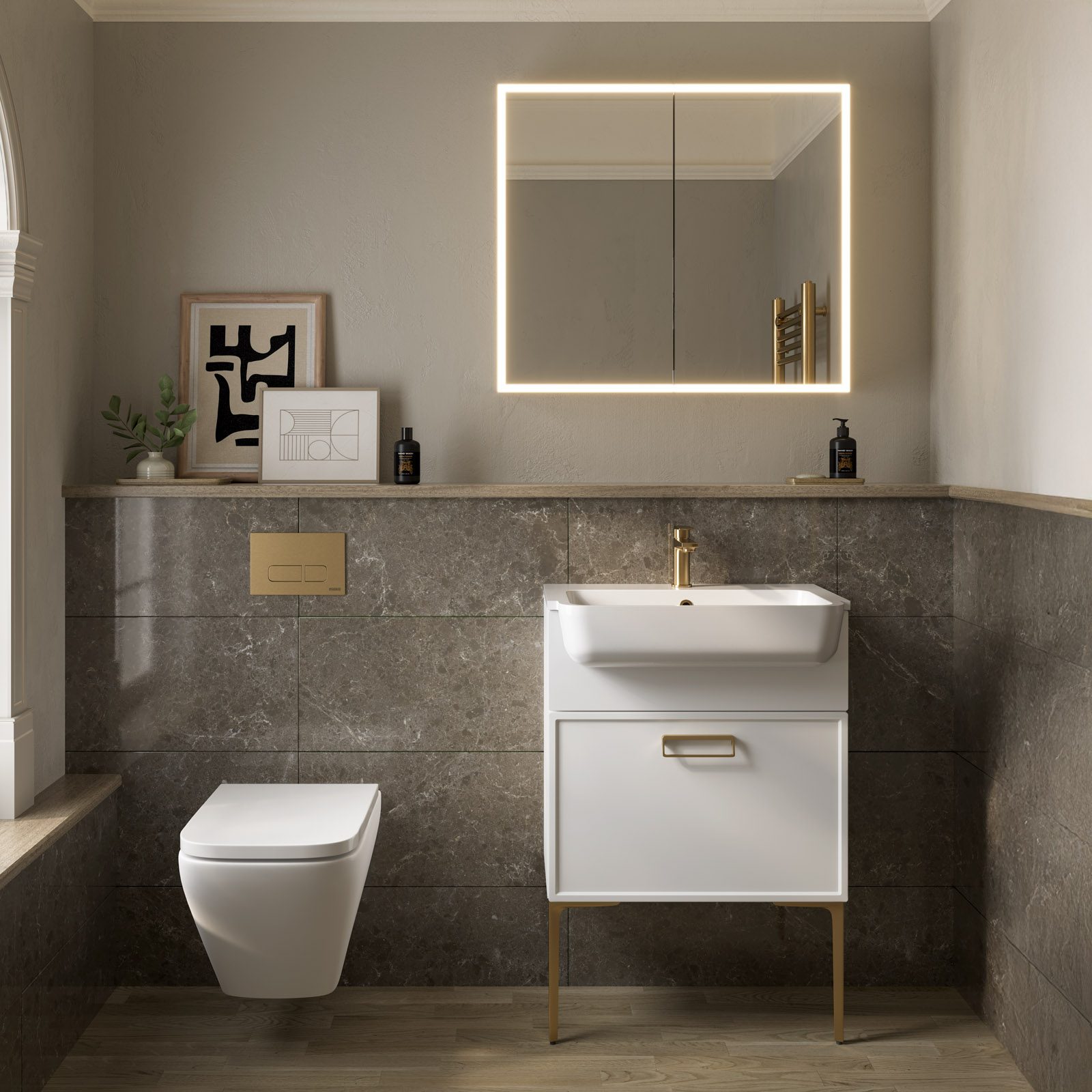 Single Drawer Wall Mounted Unit & Basin - Image 10