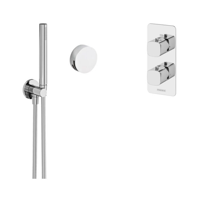 Concealed Thermostatic Valve, Overflow Filler & Handset Chrome
