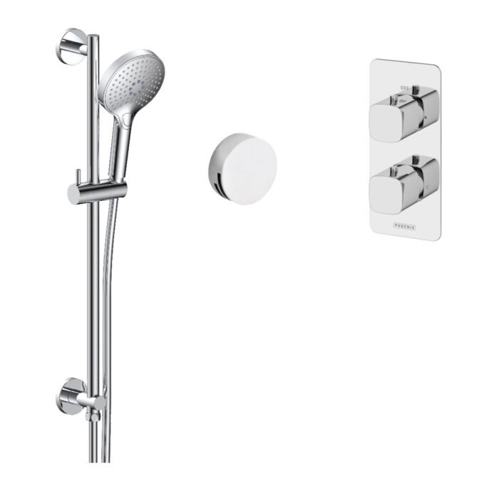 Concealed Thermostatic Valve, Overflow Filler & Slide Rail Kit