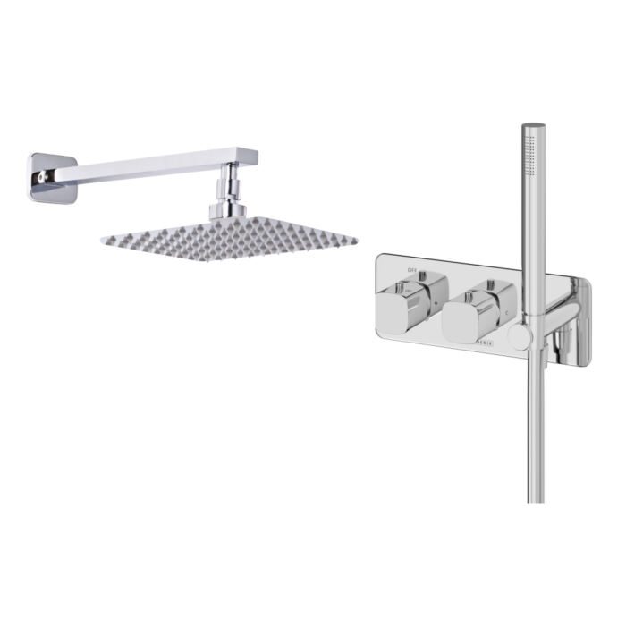 Thermostatic Control Valve, Shower Head, Wall Arm & Handset