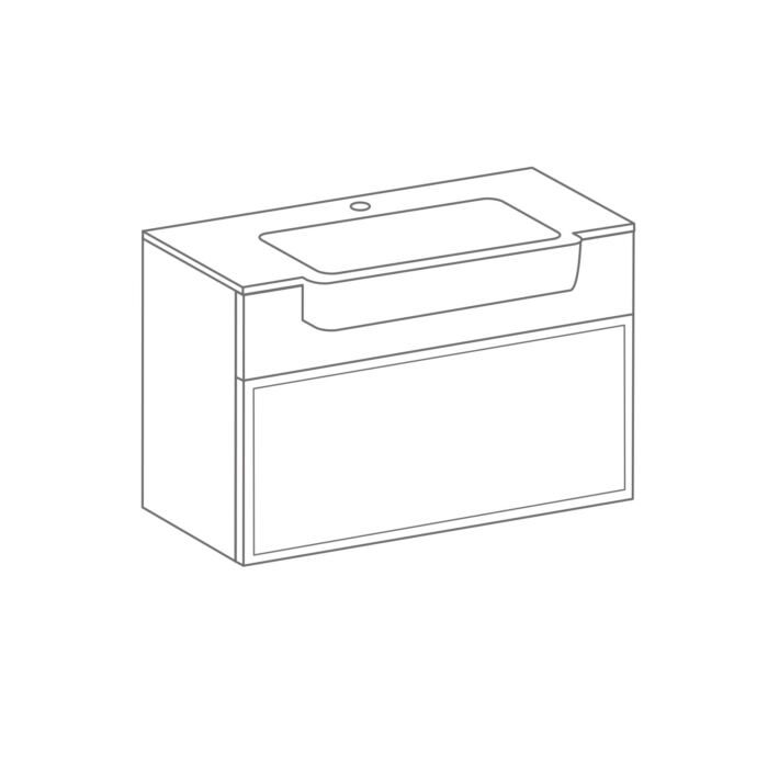 Single Drawer Wall Mounted Unit & Basin - Image 8